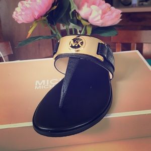 MK Leather Sandals